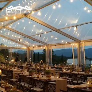 Luxe Transparante 15X40 Grote Capaciteit Elegante Party Tent Clear Bruiloft Tent Voor Evenementen