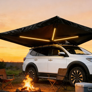 Carpa de techo para coche, toldo lateral para camping al aire libre, carpa con ventilador, tela Oxford impermeable, resistente a la lluvia, de apertura rápida - Product Image 6