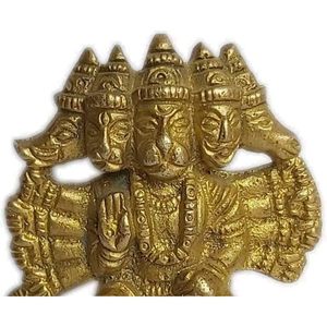 PARIJAT HANDICRAFT Shabby Chic Hanuman Laiton Idole Grande Statue du dieu hindou de la force pour la maison Temple et le bureau - Product Image 4