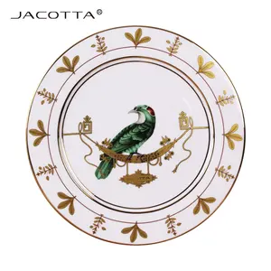 Ceramic plates dishes new bone china bird luxury tableware set cheap diner set plate