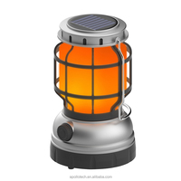 Haut-parleur Bluetooth portable CP&AP pour le camping avec lampe torche, lumière LED à flamme alimentée par l'énergie solaire pour les activités de plein air