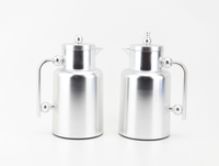 Carafe à café arabe de luxe 1L+1L Dallah, carafe thermique 24H, thermos isolé sous vide, finition dorée, distributeur de café moyen-oriental