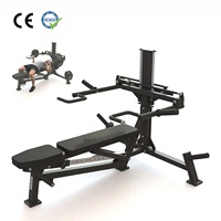 VIGFIT Banc de musculation réglable en acier 3-en-1 pour presse à pectoraux et presse à dos, équipement de fitness commercial – Machines à charge de plaques