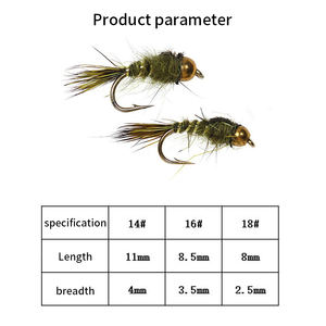 Oreille de lièvre côtelée <span class=keywords><strong>nymphe</strong></span> gris olive mouche humide arc-en-ciel <span class=keywords><strong>truite</strong></span> brune ombre <span class=keywords><strong>nymphe</strong></span> leurres mouches de pêche - Product Image 5