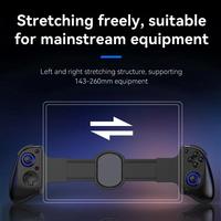 Manette sans fil extensible D11 BT en ABS+PC pour Android/iOS/PS/ avec gyroscope 6 axes/vibration