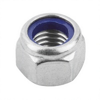 Écrou hexagonal K1148 avec élément de serrage, forme basse similaire à DIN985, M10, SW=17, acier inoxydable A2 70 brillant