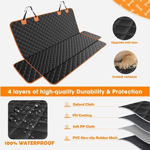 Funda Protectora para Asiento Trasero de Coche para Perros, Impermeable, Antideslizante, para Camiones y SUV - Product Image 6