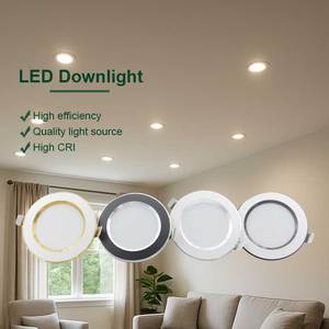 Tuoming Ip65สีทองมีไฟดาวน์ไลท์ LED สีเงินและสีโรสโกลด์ - Product Image 2