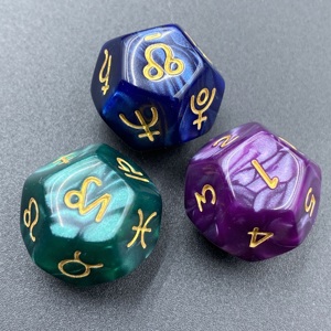 Dés en plastique-moule dés personnalisés en vrac mdn <span class=keywords><strong>Rpg</strong></span> 3 pièces/ensemble 12 dés acryliques de divination colorée - Product Image 2