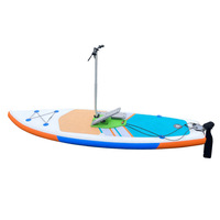 Planche de SUP gonflable Yak Outdoors à pédales pour débutants - Surf en mer et utilisation aquatique en PVC