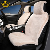 Accessoires intérieurs de voiture, housses de siège de voiture en fourrure de mouton naturelle véritable, laine longue, pour voitures universelles