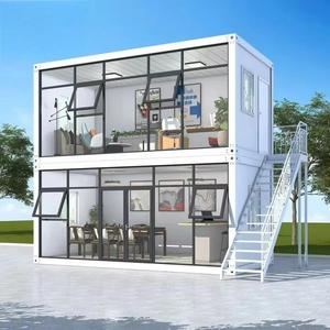 China Warehouse Stackable Containers Garage Restaurant Dorm Prefab Office Building 40ft Customizable Mobile Galvanized Container - Product Image 2