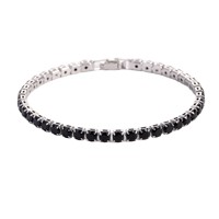 Bracelets de tennis étanches en argent, style chaîne, pour femmes et hommes, en gros, à prix abordable, avec cristaux CZ et diamants plaqués or