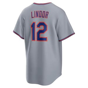 Vente en gros de maillots de baseball de style nouveau 2025 # 12 <span class=keywords><strong>LINDOR</strong></span> # 20 Maillots de baseball américains brodés de haute qualité - Product Image 2