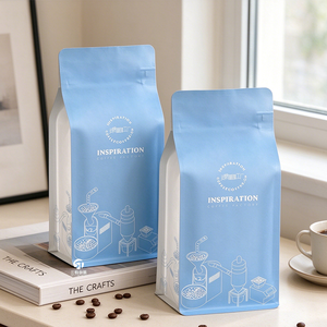 Bolsas de Empaque para Café Personalizadas de Fábrica, 100g 250g 500g 1kg, Bolsas Metalizadas de Fondo Plano con Válvula Unidireccional para Granos de Café y Nueces - Product Image 4