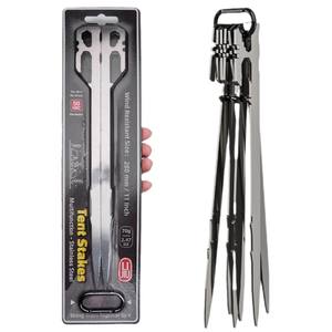 Piquets de tente en acier inoxydable de 11 pouces, résistants au vent, pour le camping, équipement de plein air - Product Image 1