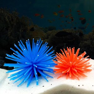 Simulasi Bercahaya Anemon Laut Landak Laut Silikon Warna-warni Karang Tanaman Akuarium Dekorasi Lanskap Tangki Ikan Hiasan Rumah - Product Image 3