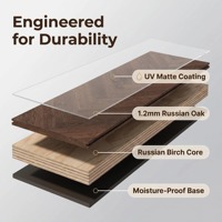 Parquet en bois d'ingénierie en chêne russe de qualité supérieure, couleur personnalisée, 14 mm, multicouche, chevrons, pour salon