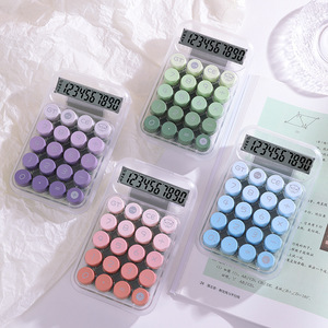 Nueva calculadora colorida de moda, Teclado mecánico redondo transparente, escritorio, color degradado, Calculadora financiera de alto valor - Product Image 2