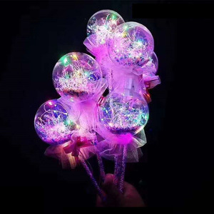 Varita luminiscente de juguete para niños, varita luminosa de goma Led para cumpleaños, regalo de princesa - Product Image 1