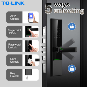 Cerradura Inteligente <span class=keywords><strong>para</strong></span> Puerta Exterior Tolink, Impermeable, con Huella Dactilar, de Aleación de Aluminio, Compatible con Tuya TTlock - Product Image 2
