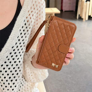 Étui à rabat professionnel en cuir PU avec porte-cartes et long cordon de suspension - Product Image 3