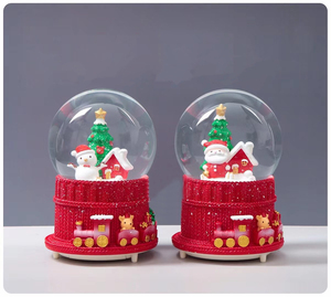 Màu đỏ Giáng sinh-phong cách quả cầu pha lê âm nhạc hộp phim hoạt hình máy tính để bàn trang trí trang trí món quà giáng sinh Giáng sinh lưu niệm - Product Image 5