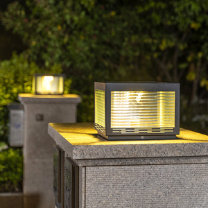 Lámpara de Poste Solar Prome, Impermeable, Moderna, Minimalista, para Exteriores, Patio, Villa, Puerta - Product Image 4