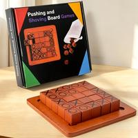 Juego de Mesa de Tic Tac Toe de Madera, Bloques de Rompecabezas, Juego de Mesa Interactivo Familiar, Juguete de Entrenamiento Lógico para Niños y Adultos