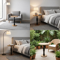 Table basse mobile DISHI, petite, rétro, en bois, simple, style nordique, portable, de luxe, moderne, pour salon, table de chevet, chambre à coucher