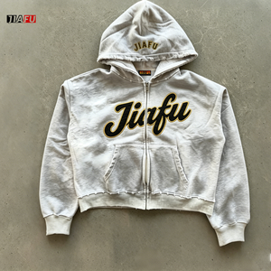 <strong>Men's</strong> <strong>Hoodies</strong> Heavyweight Oversized Blank Zip up Hooded High Quality Fleece Custom Embroidery Logo <strong>Hoodies</strong> <strong>for</strong> <strong>Men</strong> Hot Supplier - Product Image 1