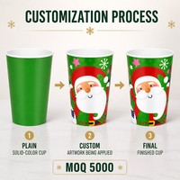 Promotion OEM Tasse lenticulaire 3D écologique Tasse à café en plastique réutilisable élégante avec logo personnalisé pour les fêtes, le camping et les mariages