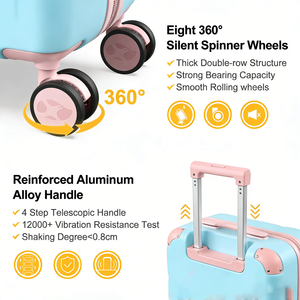 <span class=keywords><strong>Maleta</strong></span> de <span class=keywords><strong>Cabina</strong></span> Personalizada de 18 Pulgadas con Diseño de Dibujos Animados, Ligera, con Ruedas Giratorias, Duradera, de ABS, para Niñas - Product Image 2