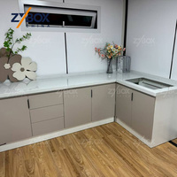 40ft Nefes Alabilen Genişletilebilir Konteyner Ev Doğrudan Satış Beyaz Mono Pitch Verandalı Prefabrik Modüler Dağ Villası