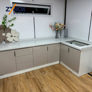 ZYBOX Conteneur extensible respirant de 40 pieds, Maison modulaire préfabriquée blanche avec porche à pente unique, Villas de montagne en conteneurs - Product Image 3