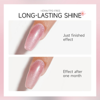 Gel de construction d'ongles hypoallergénique non toxique, Gel d'extension dur sans HEMA ni TPO, Gel UV crémeux brillant à paillettes pour la construction d'ongles, Vente en gros