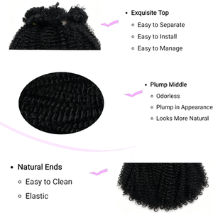 Extensiones de Cabello Sintético Afro Kinky Tipo 4, 3X Springy, 14 Pulgadas, 120g, Proteína de Seda, Múltiples Colores Personalizados - Product Image 3
