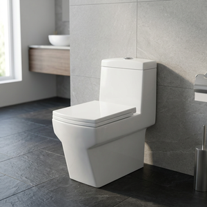 WC monobloc intelligent et luxueux en or avec chasse d'eau siphonique pour projets de salles de bain haut de gamme - Product Image 5