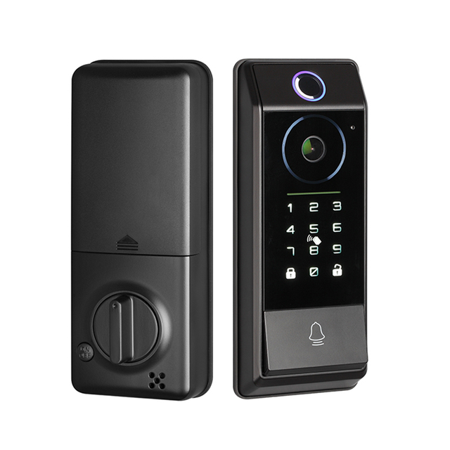 Video Doorbell Smart Lock with 2-Way Intercom Fingerprint & Keyless Entry WiFi Tuya APP Deadbolt for Home A229