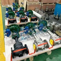 Vanne à boisseau sphérique à commande par port en V, directement de l'usine, en acier inoxydable 304 316 361L CF8M, classe 300, DN100, à débit égalitaire, classe VI