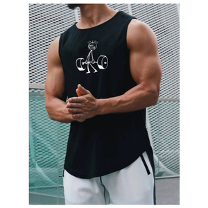 2025 hommes décontracté été Muscle Fitness gilet respirant Hip Hop Style tricoté sans manches T-shirt pour <span class=keywords><strong>basket</strong></span>-ball débardeurs - Product Image 2