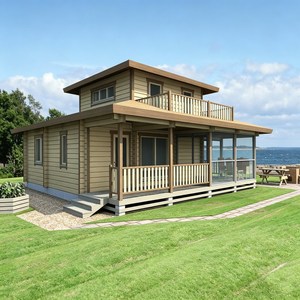 Casa de Madera Eusauriana de Taizhou, Cabaña de Madera Prefabricada de Dos Pisos, Oficina Familiar, Casa de Vacaciones, <span class=keywords><strong>Alquiler</strong></span> de Campamento, Villa Confortable - Product Image 1