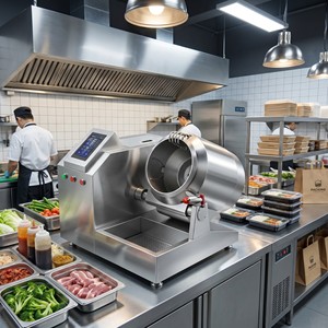 Máquina Comercial de Inducción Totalmente Automática para Saltear Alimentos en Mostrador, Ideal para Cocinas Nube, Restaurantes y Distribuidores de Servicios de Alimentos - Product Image 3