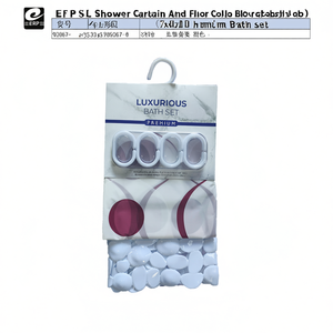 Ensemble rideau de douche et tapis de sol Erpsl 71x71 en couleurs mélangées, ensemble de bain haut de gamme - Product Image 2