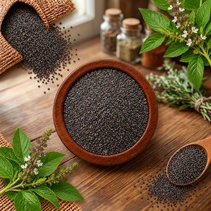 Graines de sésame noir naturel en vrac, ingrédient de qualité alimentaire pour la pâtisserie, la cuisine, la nutrition et la transformation alimentaire - Product Image 2