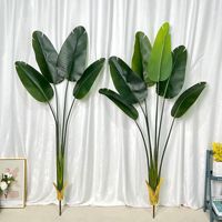 Strelitzia, plante artificielle décorative, feuilles réalistes, plante d'intérieur en pot pour salon, décoration de la maison