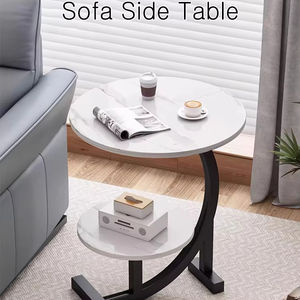 Mesas de Centro de Lujo de Diseño al por Mayor, Mesa Auxiliar Redonda Minimalista Dorada para Desayuno, Mesa Auxiliar para Sala de Estar que Ahorra Espacio - Product Image 5