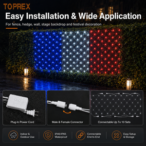 Guirlande lumineuse LED en forme de drapeau national pour la décoration d'événements intérieurs/extérieurs, 100 m, fil de cuivre noir avec LED blanc chaud, IP65/IP44 - Product Image 5