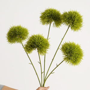 Nouvelle plante artificielle verte, œillet vert, boule pointue en caoutchouc souple, accessoires de photographie de mariage, décoration intérieure, imperméable - Product Image 1