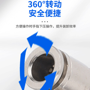 Wentai Pneumatics <b>Quick</b> Coupler Straight Through Reducer Copper Plated Nickel 6 8 10 12mm For Trachea Automated Equipment - Product Image 3